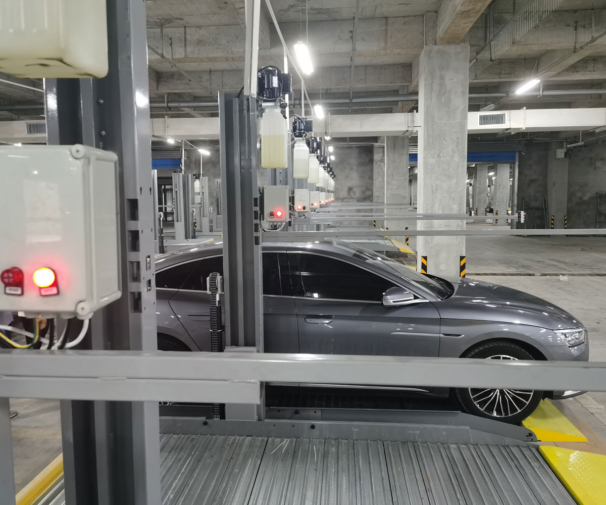 大足兩層升降橫移機械式停車庫過驗收