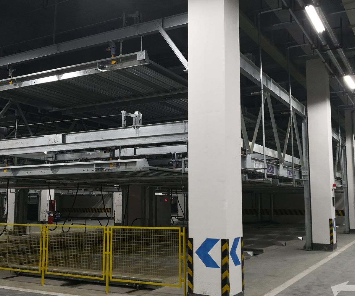 涪陵負二正二地坑式PSH4D2四層升降橫移機械式停車設備